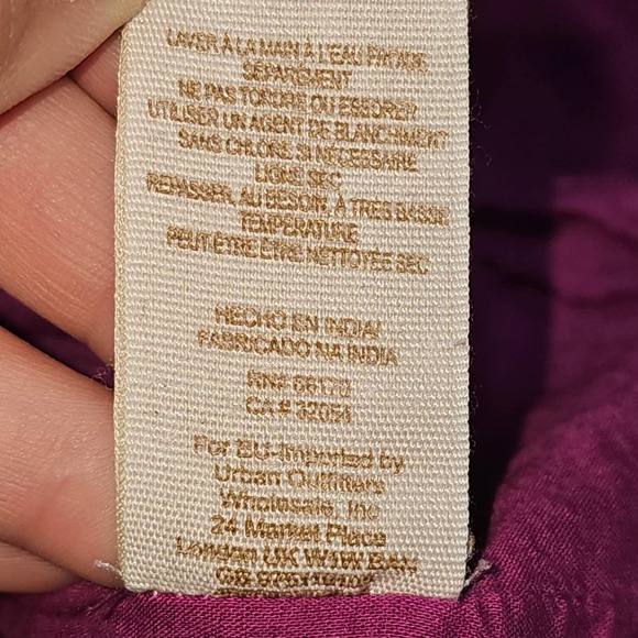 Free People Womens Size M Emma Austin Purple Embroidered Long Sleeve Mini Dress - Picture 11 of 16